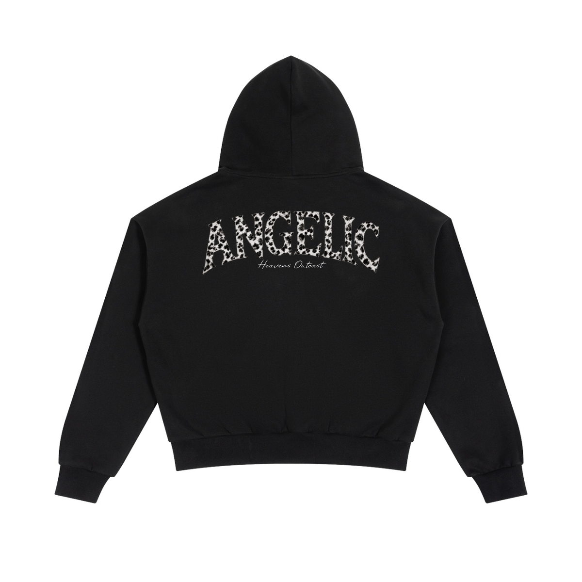 ANGELIC Snow Leopard Fur Hood Zip up