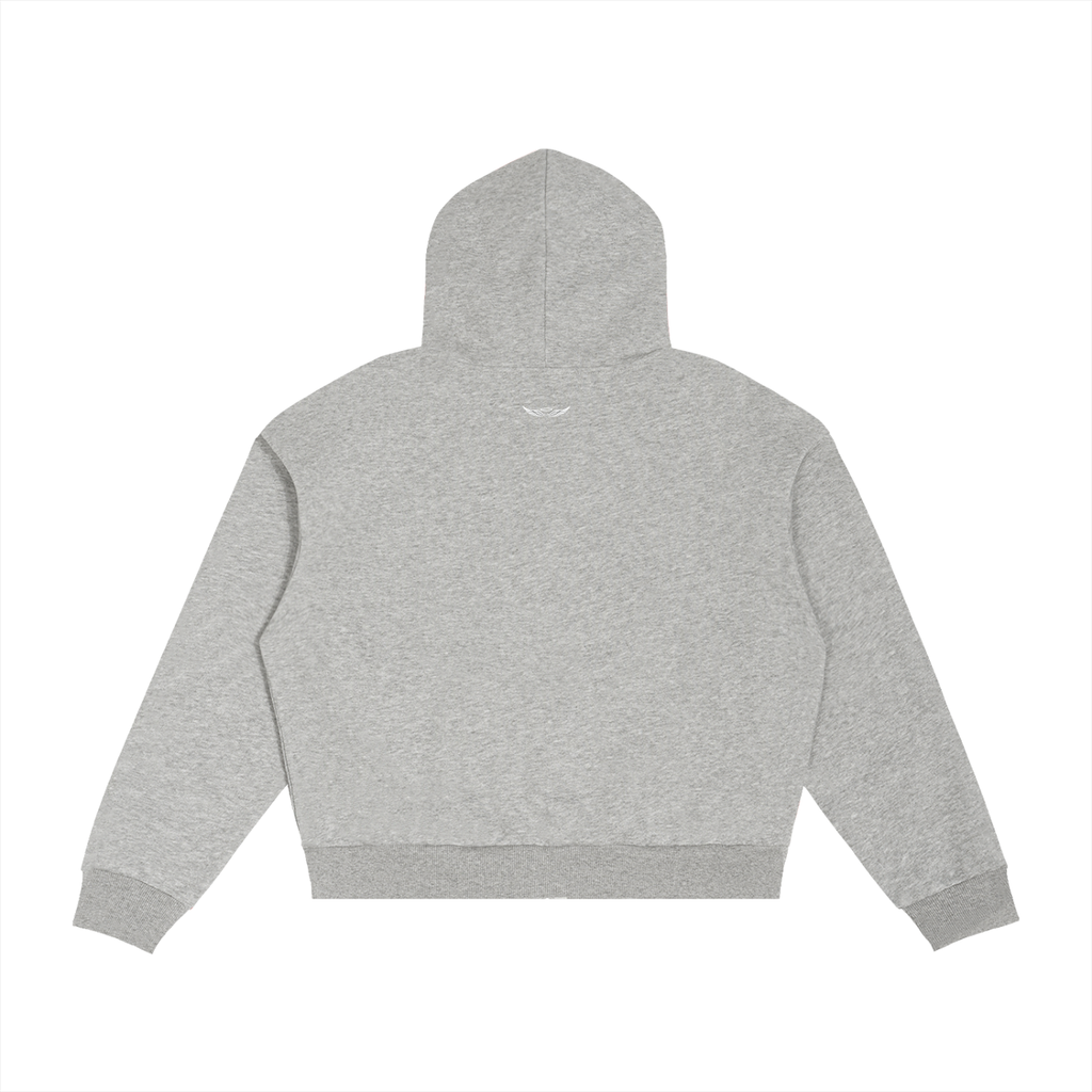 ANGELIC Contrast Plaid Premium Zip Hoodie