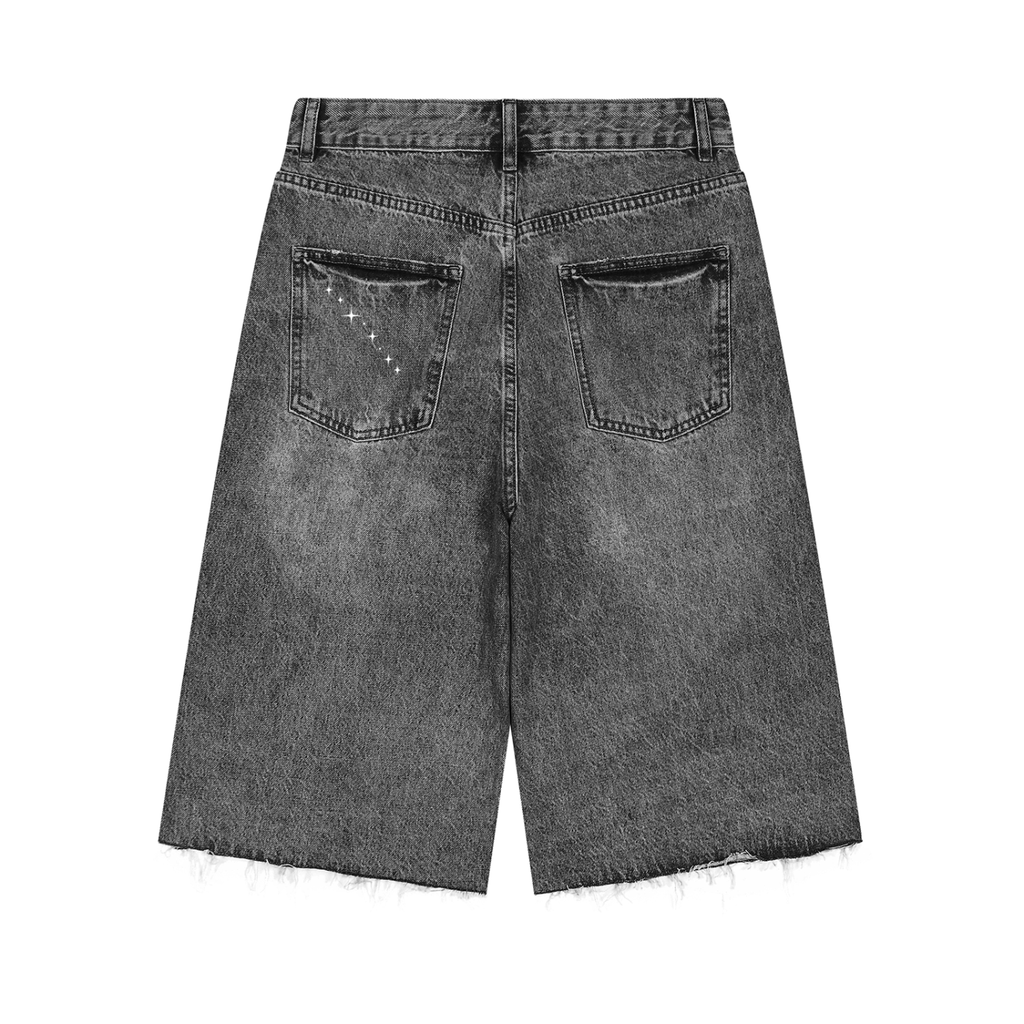 ANGELIC Mens Wide Leg Denim Shorts