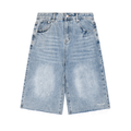 ANGELIC Mens Wide Leg Denim Shorts