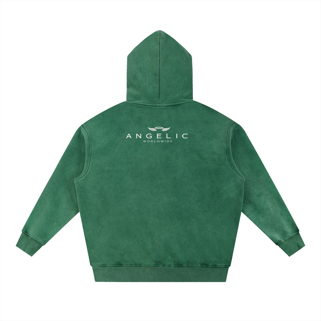 Snow Wash Fleece Oversize Hoodie