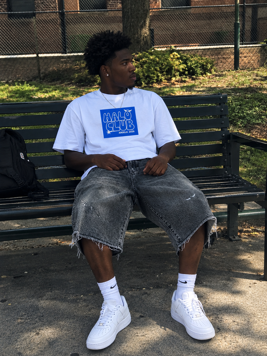 ANGELIC Halo Club Tee – Blue Graphic Edition